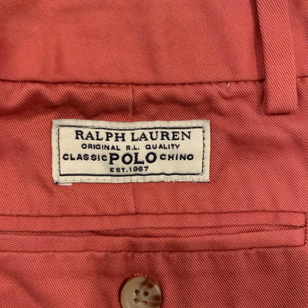 Polo Ralph Lauren Classic Chino Flat Front Salmon Shorts Youth‎ Boy’s Size 16